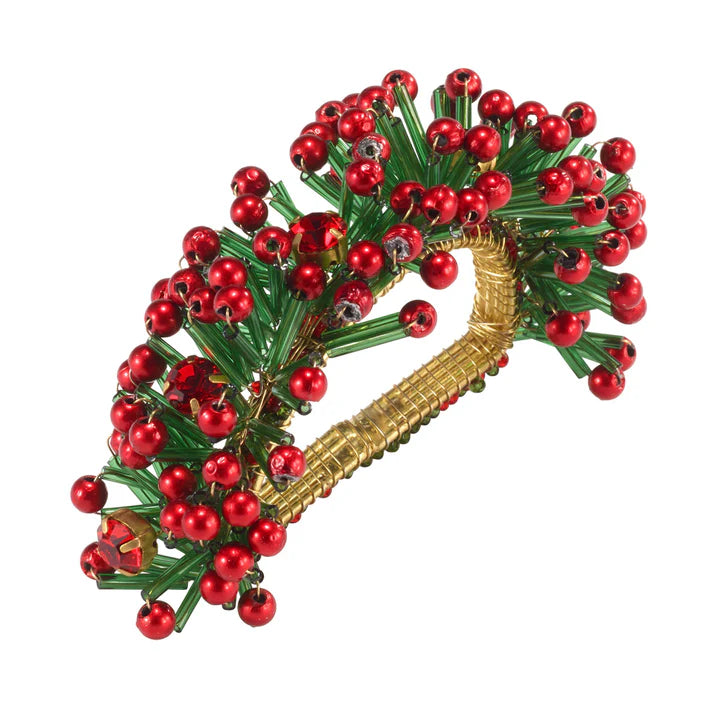 Holly Wreath Napkin Ring