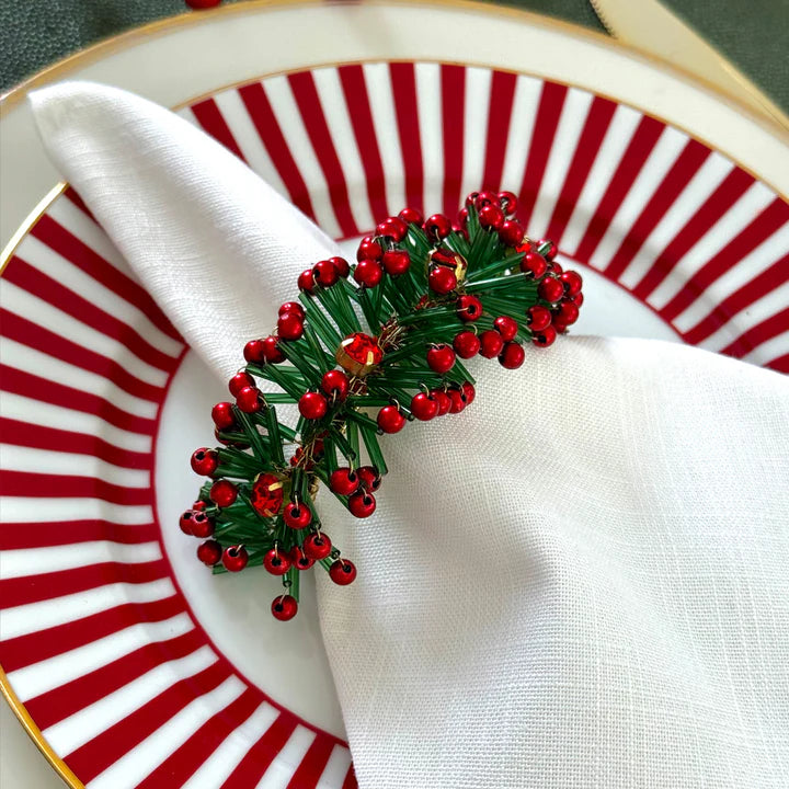 Holly Wreath Napkin Ring