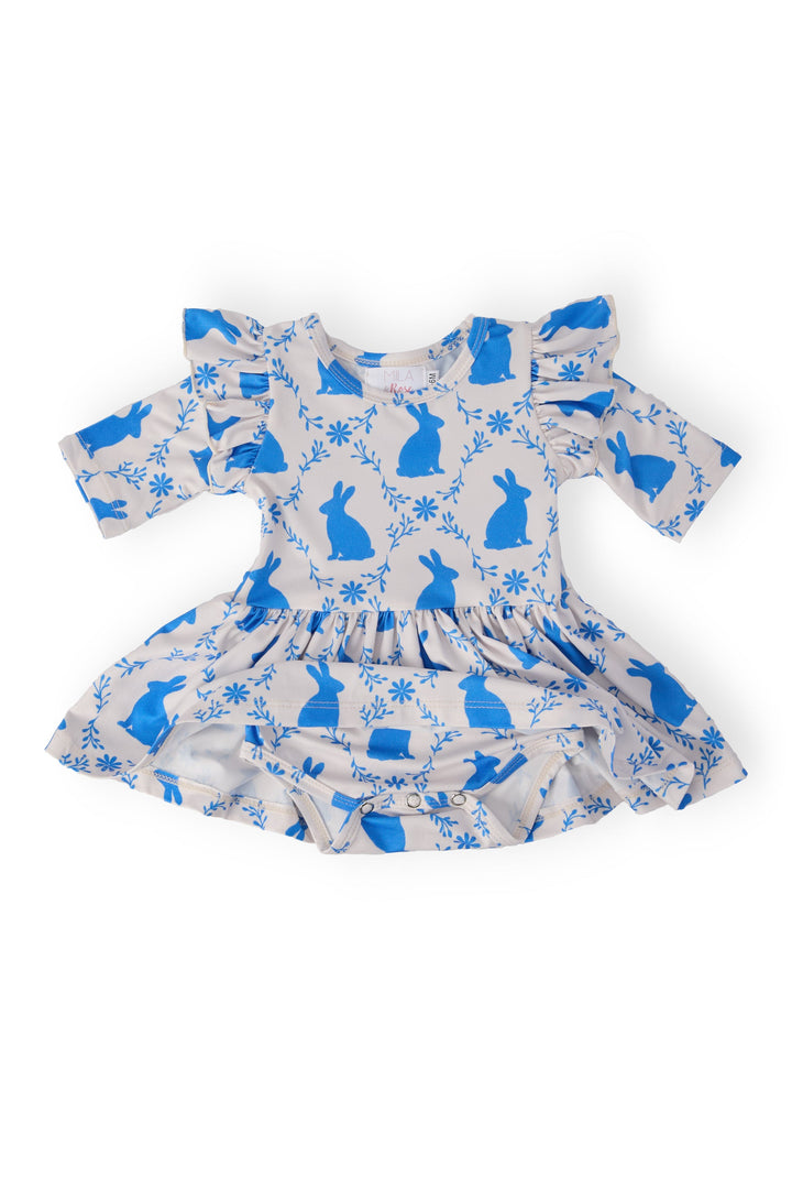 Mila & Rose Girl's Hop 'til You Drop Twirl Flutter Bodysuit