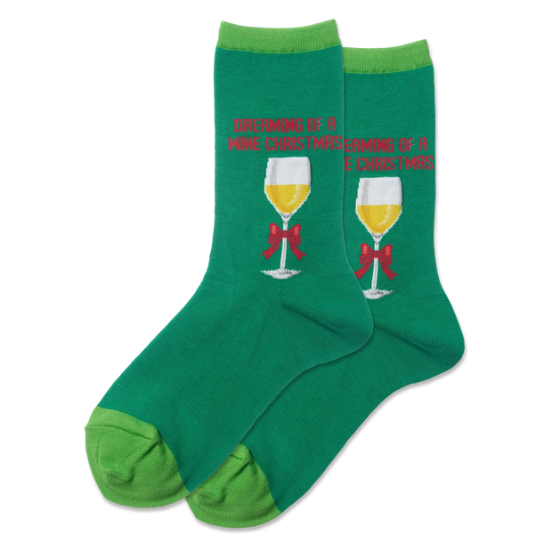 Hot Sox - Women's Socks - Dreaming of a Wine Christmas