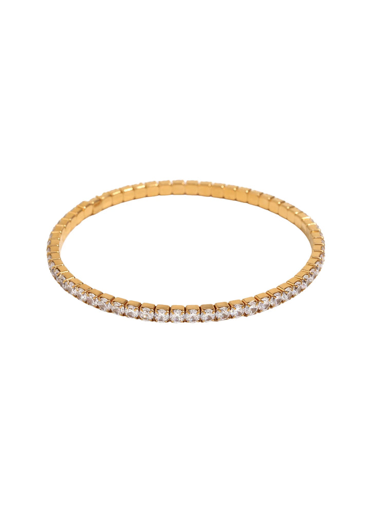 Gold Stretchy Tennis Bracelet