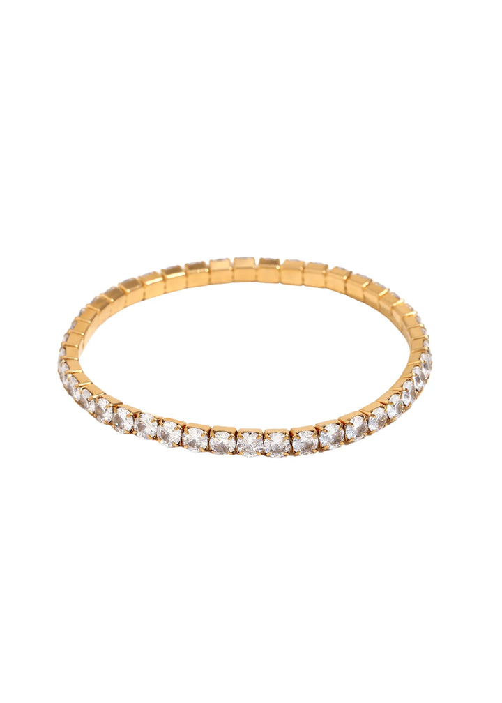 Gold Stretchy Tennis Bracelet