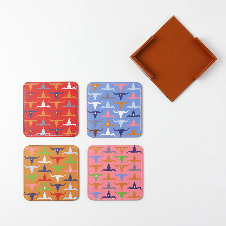 Longhorn Coasters Set