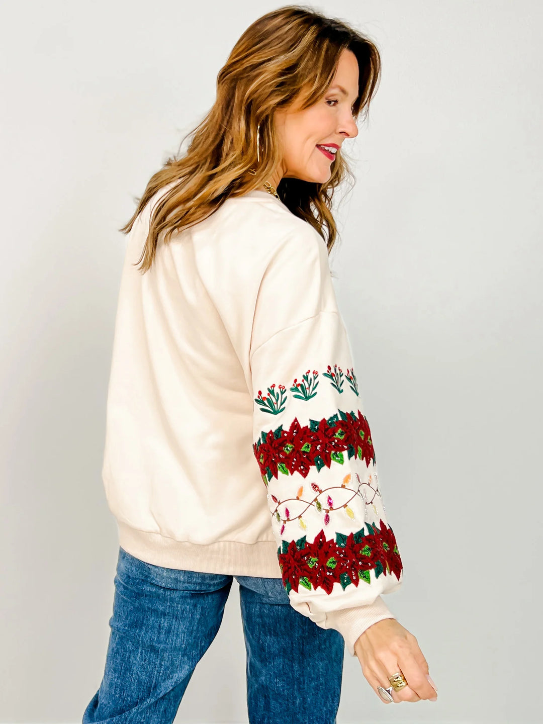 Queen of Sparkles Cardinal Mistletoe Sweatshirt