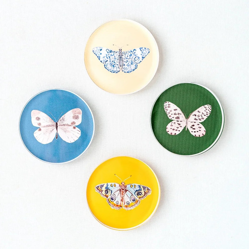 Catherine Cartie Acrylic Butterfly Coaster Set