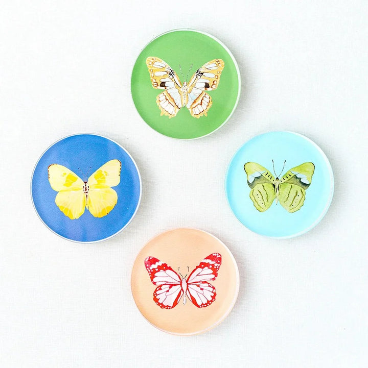 Catherine Cartie Acrylic Butterfly Coaster Set