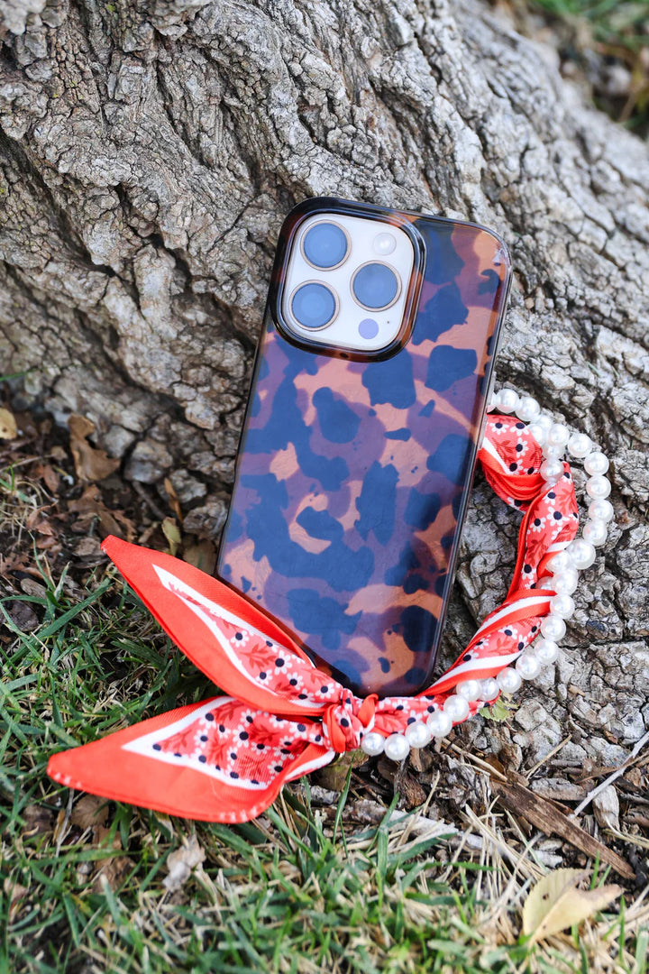 Victory Lap Woven Scarf Pearl Phone Strap/Wristlet