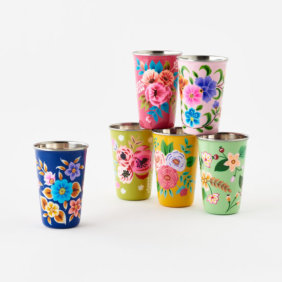 Hand-painted Floral Cup - Assorted