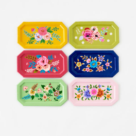 Hand-Painted Floral Catch-All Tray - Assorted