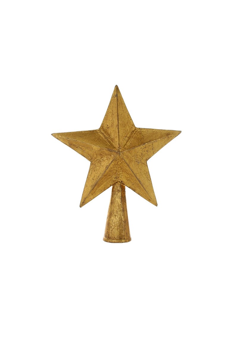 Cody Foster 5 PT Star Tree Topper Antique Gold