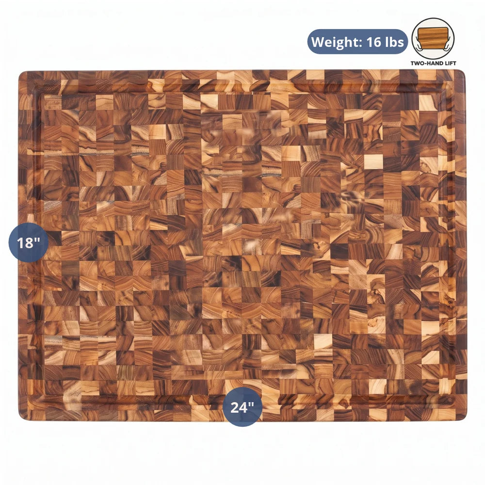 Teakhaus Reversible Butcher Block Carving Board