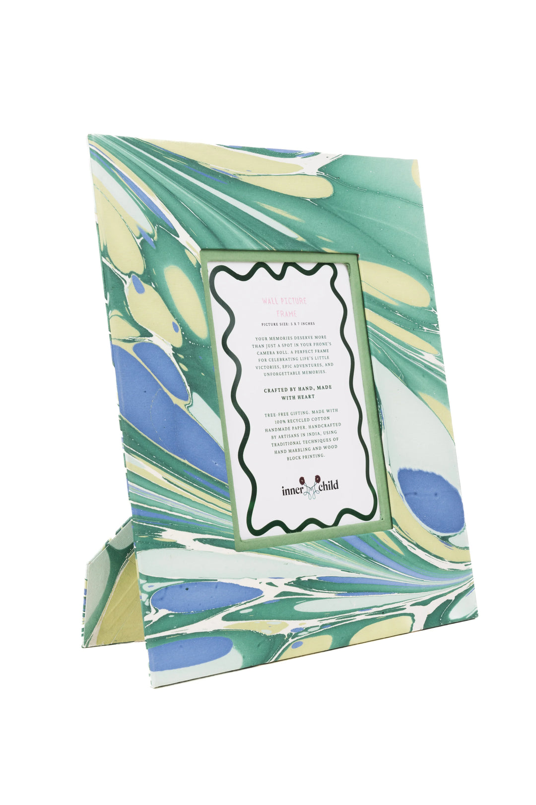 Inner Child Blue Hand-Marbled Photo Frame