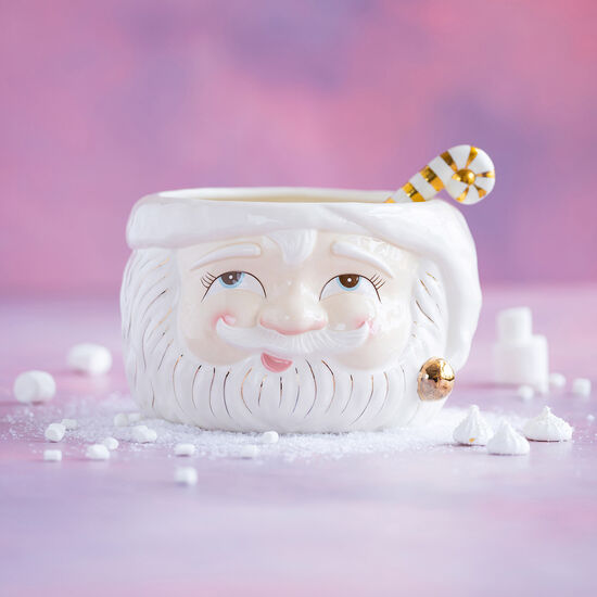 Glitterville Papa Noel Punch Bowl with Ladle