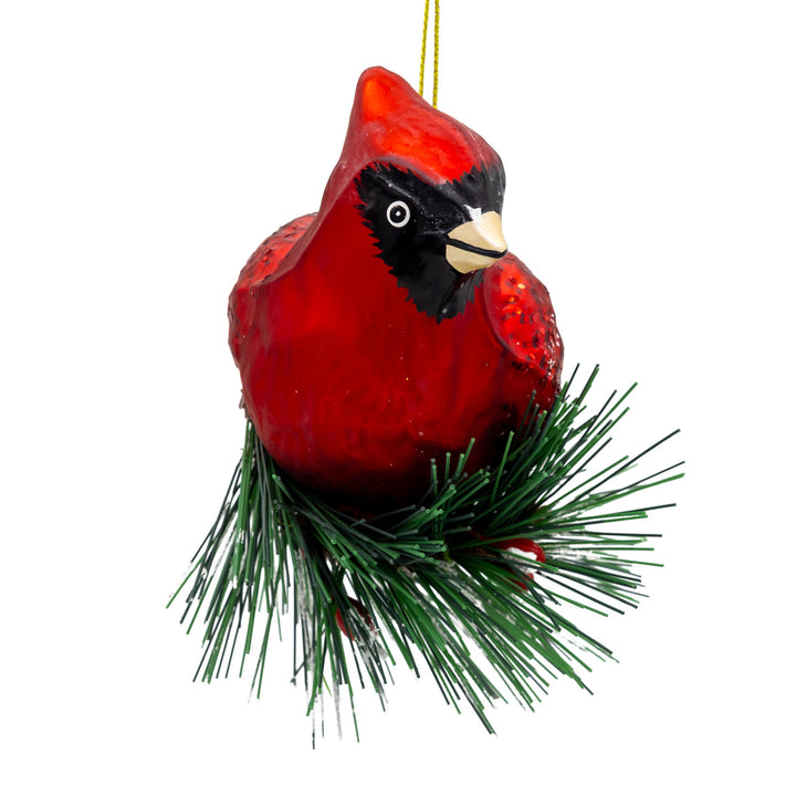 Kurt Adler Glass Cardinal Ornament