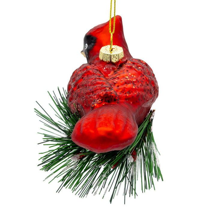Kurt Adler Glass Cardinal Ornament