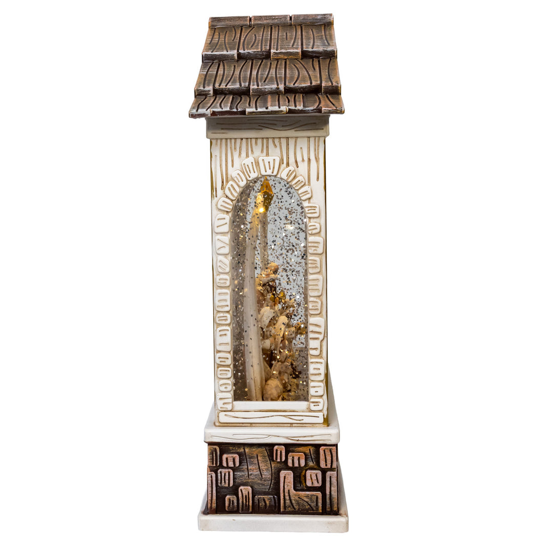 Kurt Adler LED Courtyard Nativity Scene with Spinning Glitter Water lantern