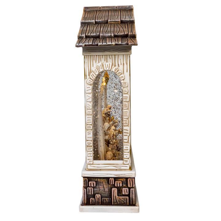 Kurt Adler LED Courtyard Nativity Scene with Spinning Glitter Water lantern