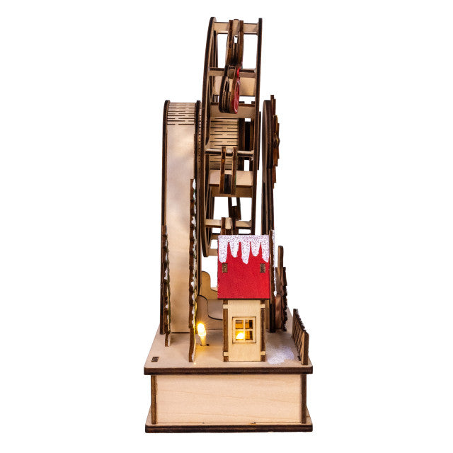 Kurt Adler Battery Operated Warm White LED Ferris Wheel with Santa