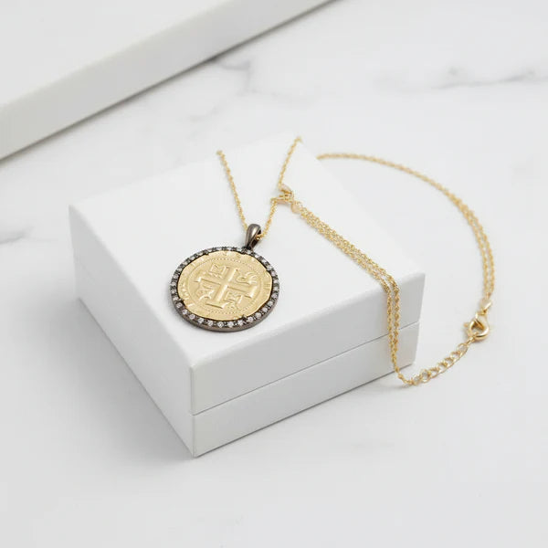 Gold Chain Cross Pendant Necklace