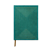 Hard Cover Suede Cloth Journal - Green
