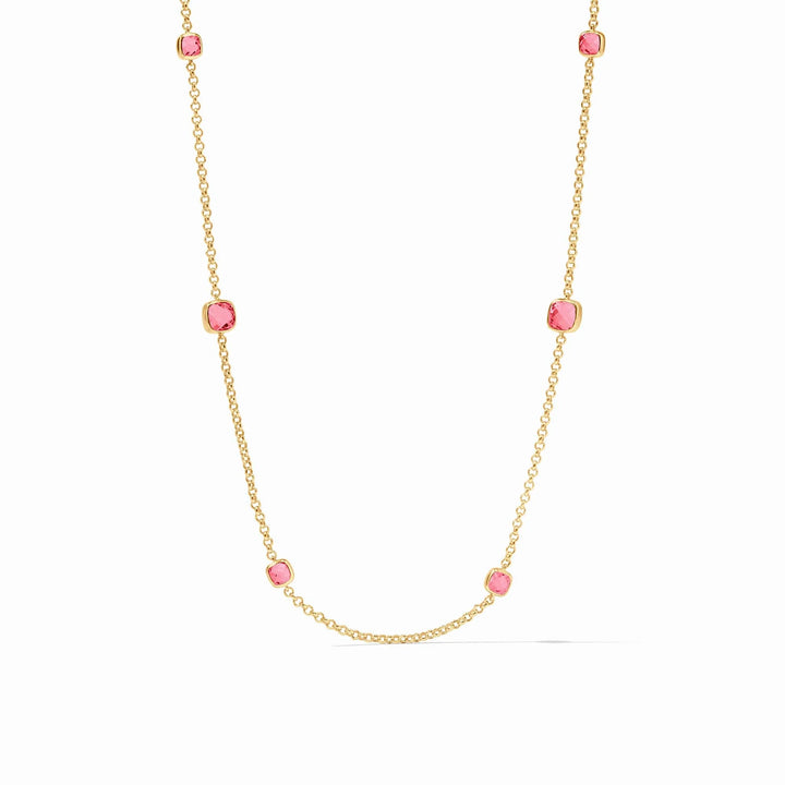Julie Vos - Aquitaine Station Necklace - Peony Pink