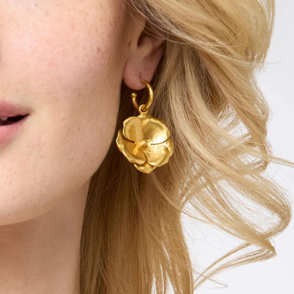 Julie Vos Bloom Hoop & Charm Earring