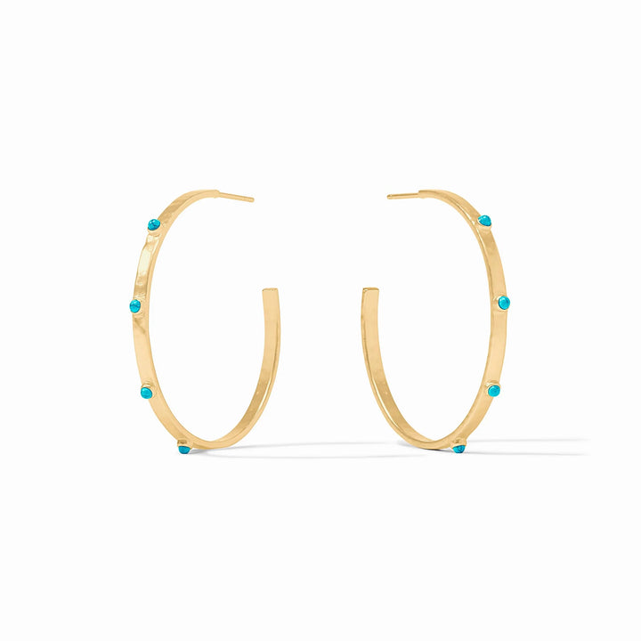 Julie Vos Crescent Stone Hoop