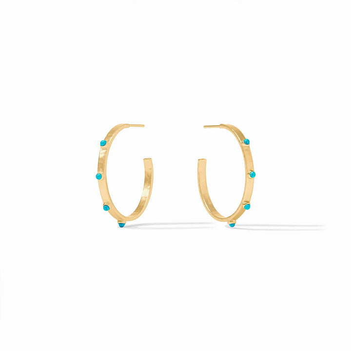 Julie Vos Crescent Stone Hoop