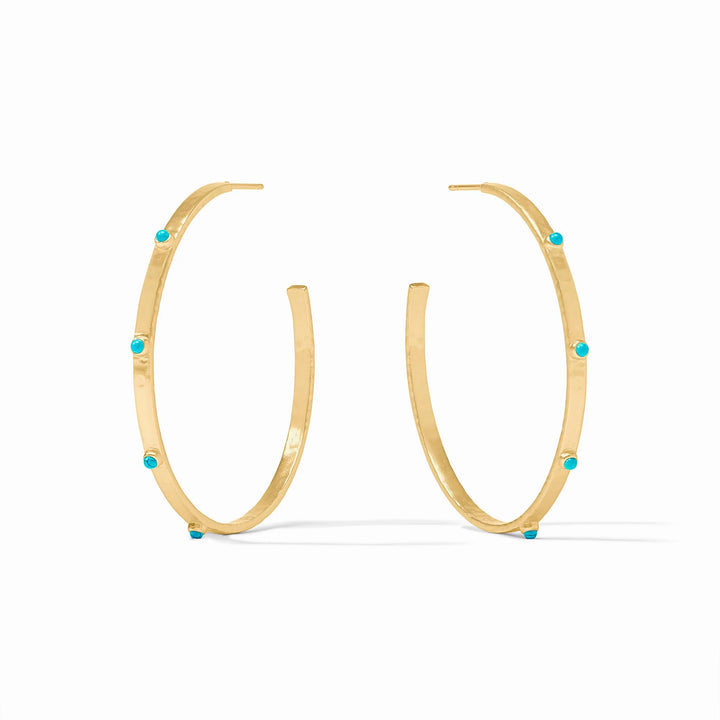 Julie Vos Crescent Stone Hoop