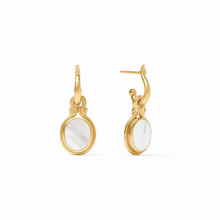 Julie Vos Saratoga Pearl Hoop & Charm Earring