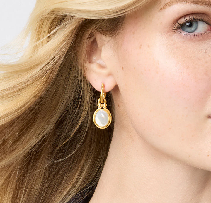 Julie Vos Saratoga Pearl Hoop & Charm Earring
