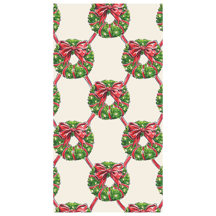 Hester & Cook Holiday Wreath Guest Napkin