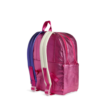 State Bags - Kane Kids Double Pocket Backpack - Hot Pink Metallic