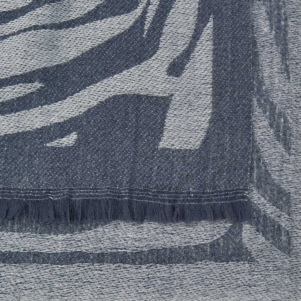 Katie Loxton - Zebra Print Blanket Scarf - Navy and Cool Grey