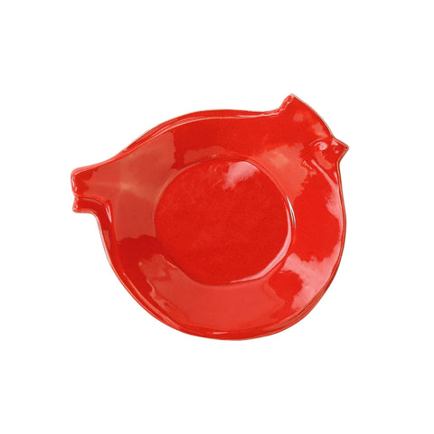 Vietri - Lastra Holiday Figural Red Bird Canape Plate