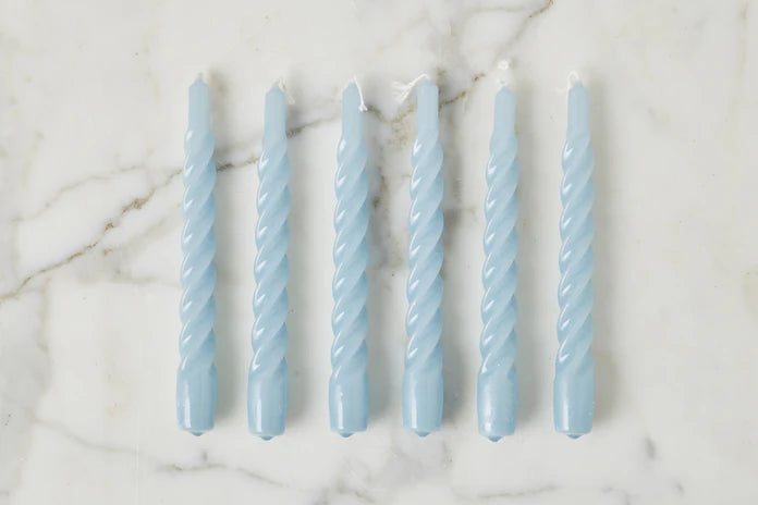etúHome Denim Twisted Taper Candles