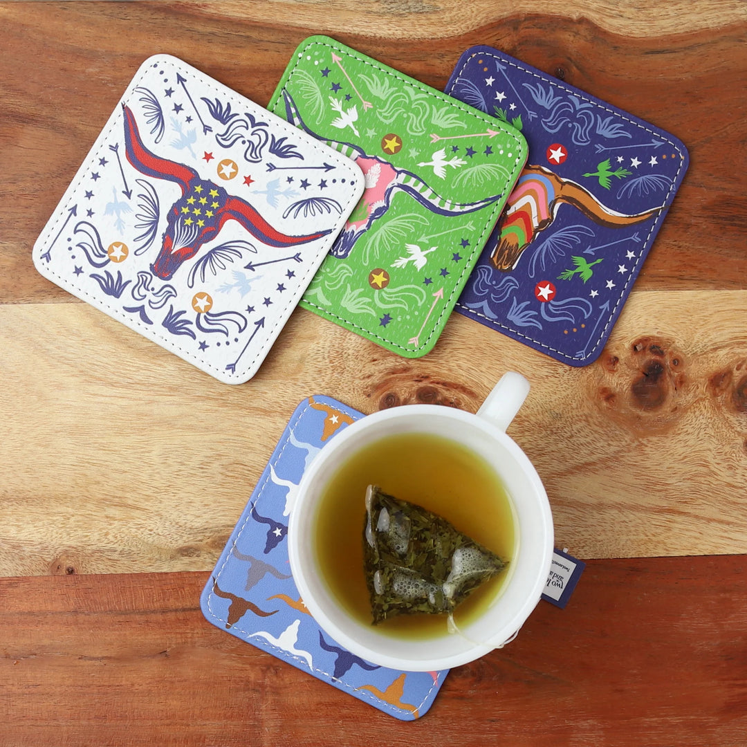 Longhorn Coasters Set