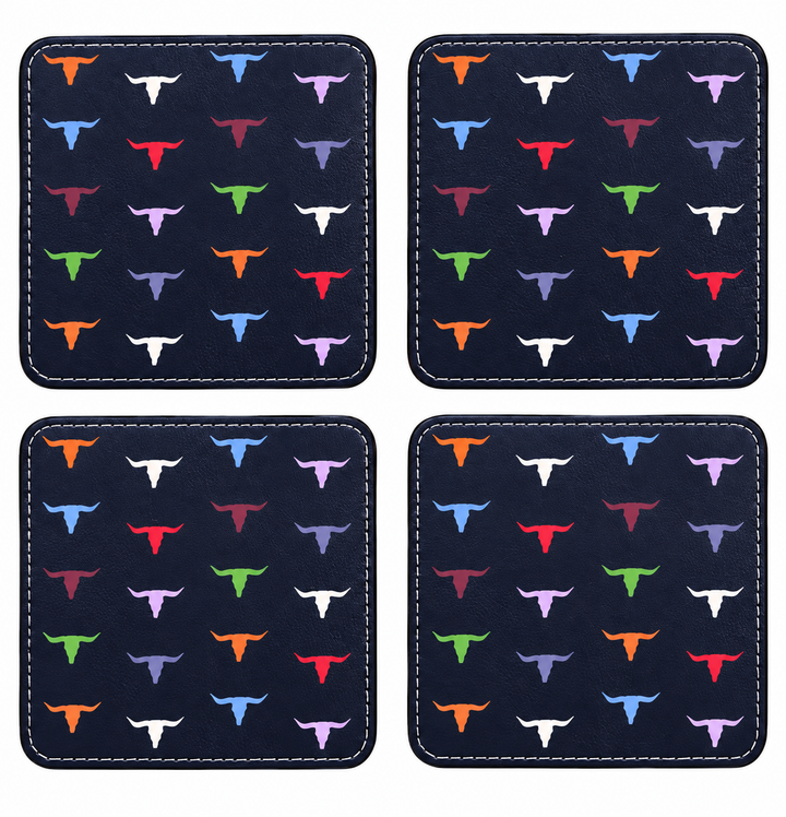 Longhorn Coaster Set