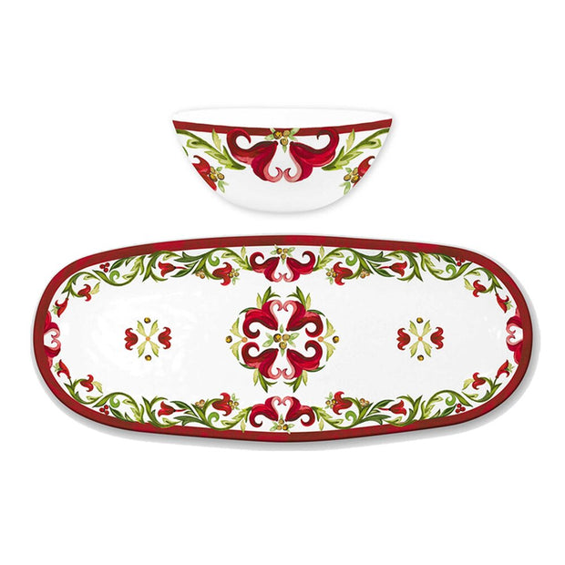 Le Cadeaux - Vischio Bowl & Tray Gift Set