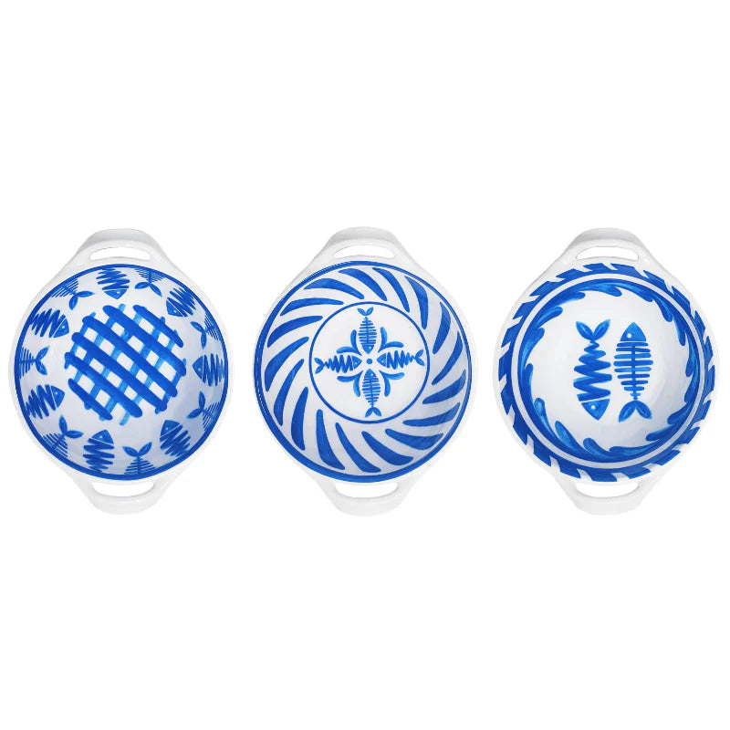 Le Cadeaux Mediterraneo Mini Two Handled Bowls