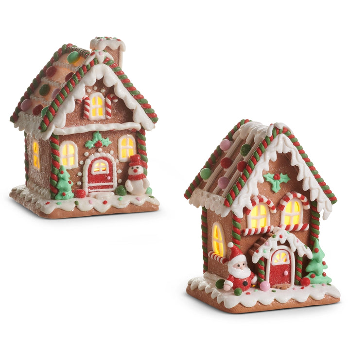 7" Lighted Gingerbread House