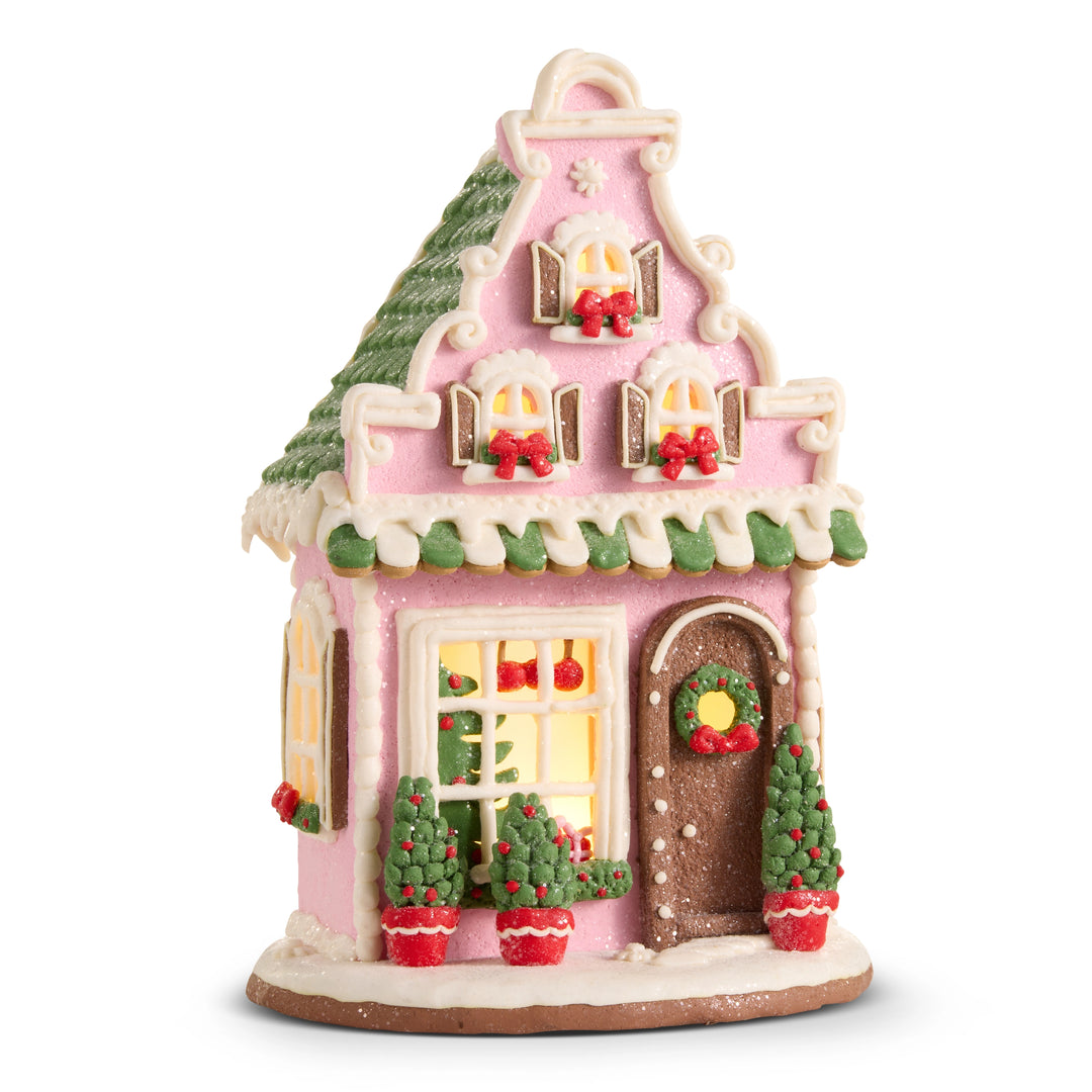 Lighted Gingerbread Victorian House