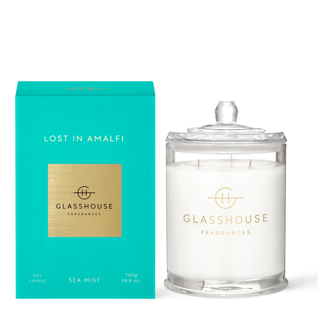 Glasshouse Fragrances Scented Soy Candle Lost in Amalfi