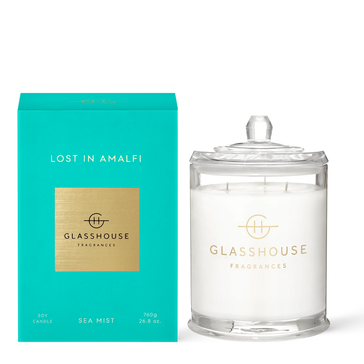 Glasshouse Fragrances Scented Soy Candle Lost in Amalfi