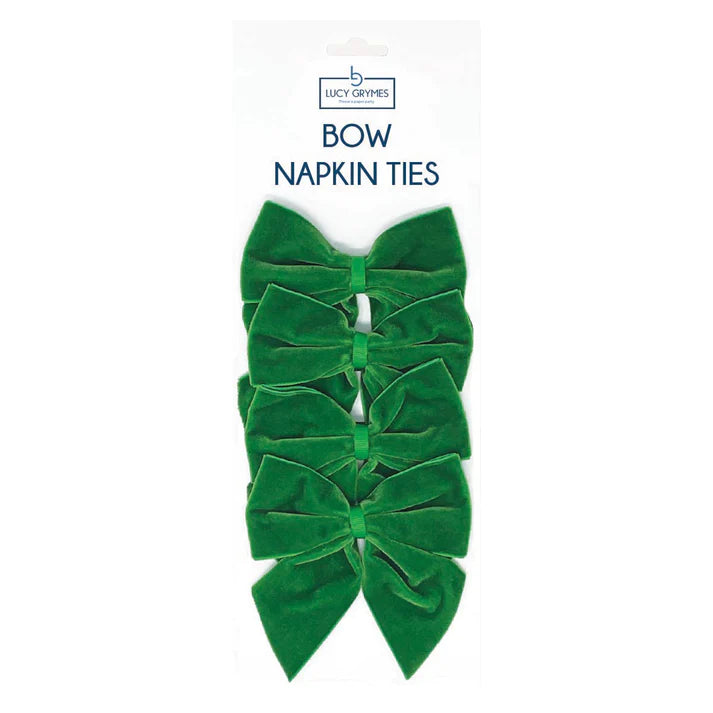 Lucy Grymes Designs - Green Bow Napkin Ties