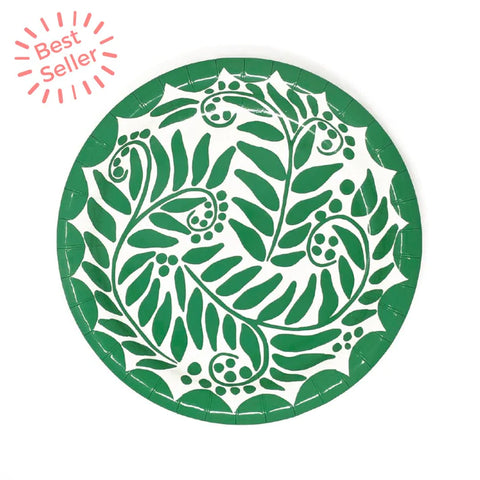 Lucy Grymes Designs - Green Paper Plates