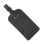 Luggage Tag - Black Goatskin Leather