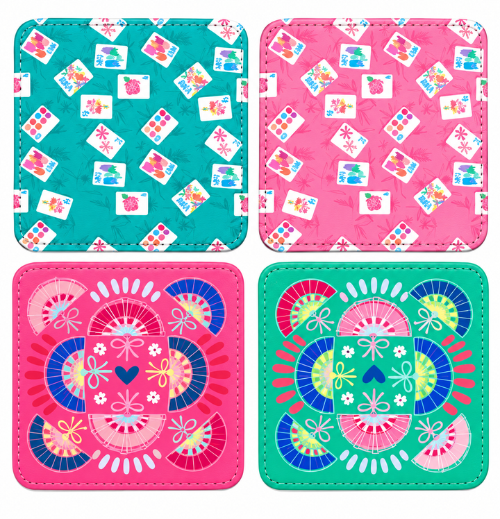 Bonjour Mahjong Coaster Set