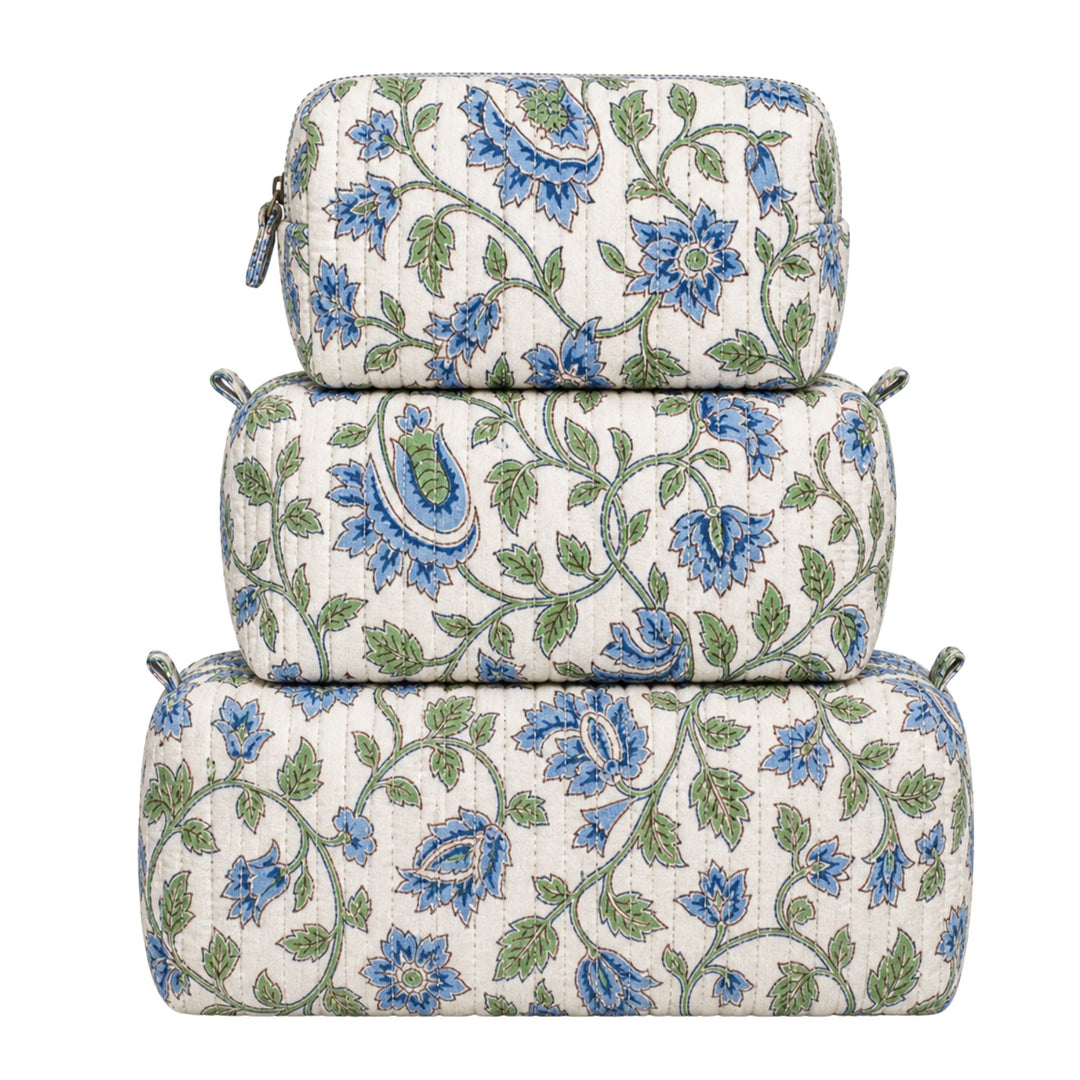 White Quilted Cosmetic Bag
