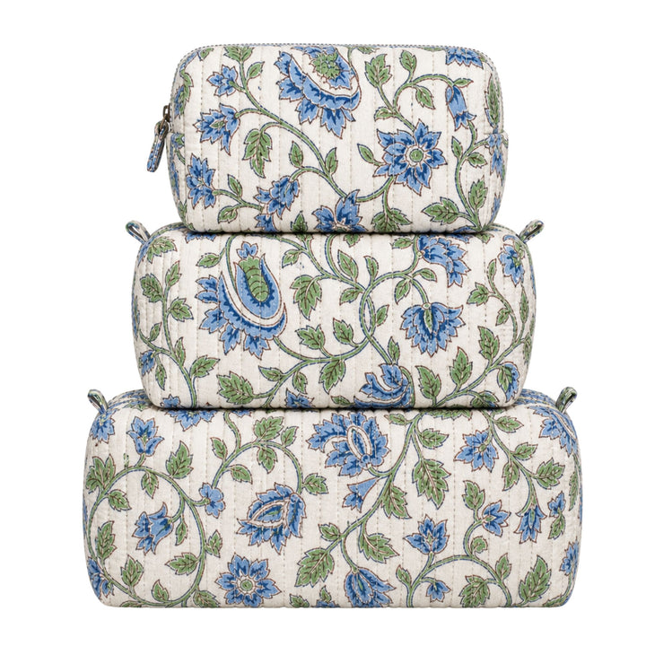 White Quilted Cosmetic Bag